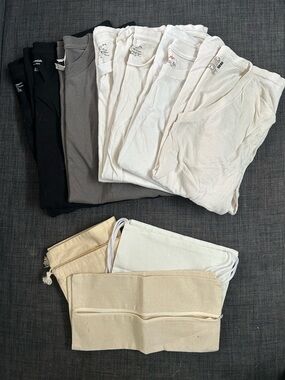 Mixed Neutral Tee & Bag Bundle - Black, Gray, White, Cream